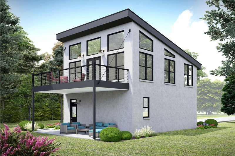 House Blueprint - Southern Exterior - Front Elevation Plan #932-1398