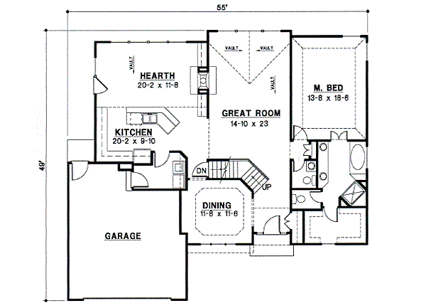 Traditional Floor Plan - Main Floor Plan #67-405