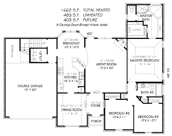 Traditional Floor Plan - Main Floor Plan #424-93