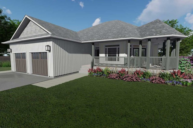 Craftsman Style House Plan - 3 Beds 2 Baths 1694 Sq/Ft Plan #126-224