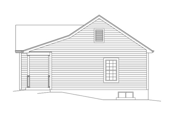 Exterior - Other Elevation for Country House Plan #57-651 - 2 bed, 1 bath
