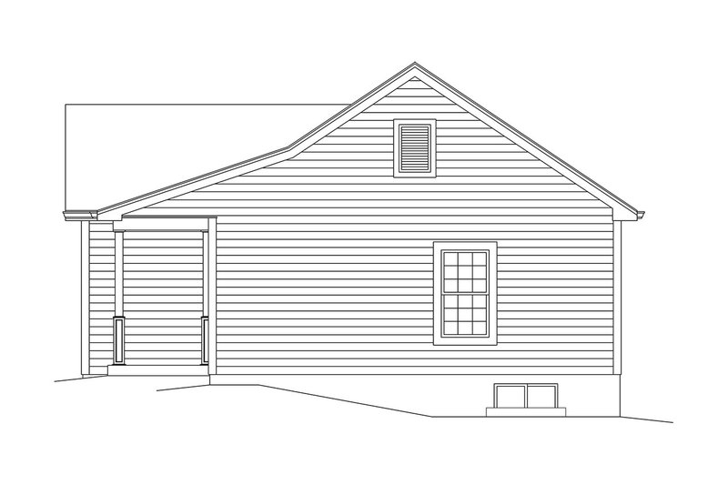 House Blueprint - Exterior - Other Elevation for Country House Plan #57-651 - 2 bed, 1 bath