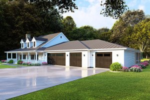 Exterior - Front Elevation 3 for Farmhouse House Plan #923-105 - 4 bed, 4 bath