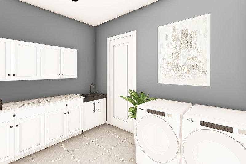 House Blueprint - Interior - Laundry for Barndominium House Plan #1064-455 - 3 bed, 2.5 bath