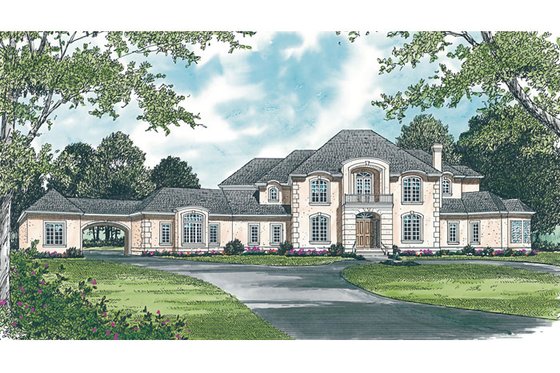 Exterior - Other Elevation 1 for European House Plan #453-46 - 5 bed, 5.5 bath