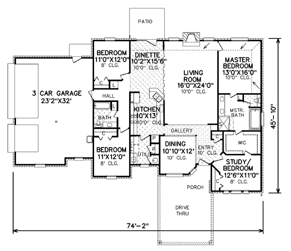 Traditional Floor Plan - Main Floor Plan #65-469