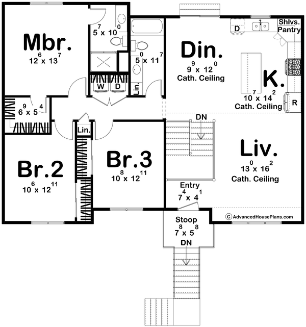 Dream House Plan - Modern Floor Plan - Main Floor Plan #455-445