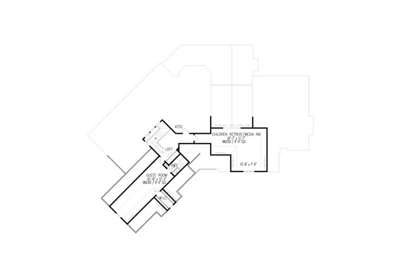 Traditional Floor Plan - Upper Floor Plan #54-469