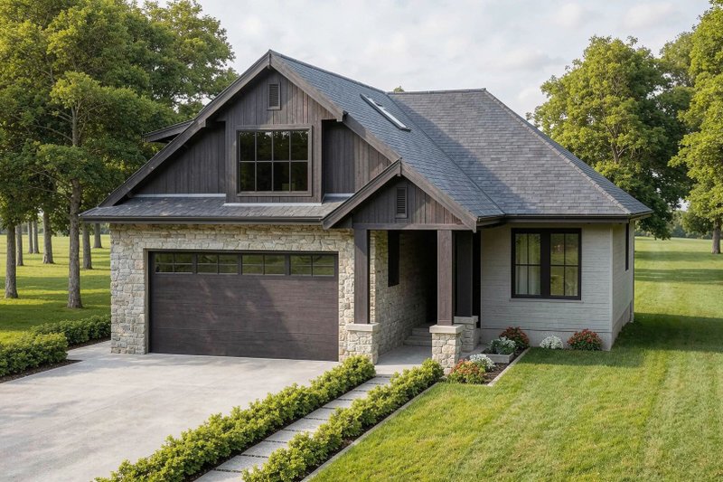 Home Plan - Exterior - Front Elevation 2 for Farmhouse House Plan #1100-73 - 3 bed, 2 bath