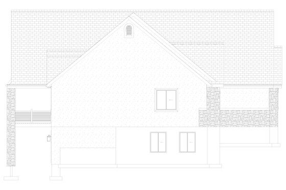 Exterior - Other Elevation 1 for European House Plan #1060-293 - 5 bed, 3.5 bath