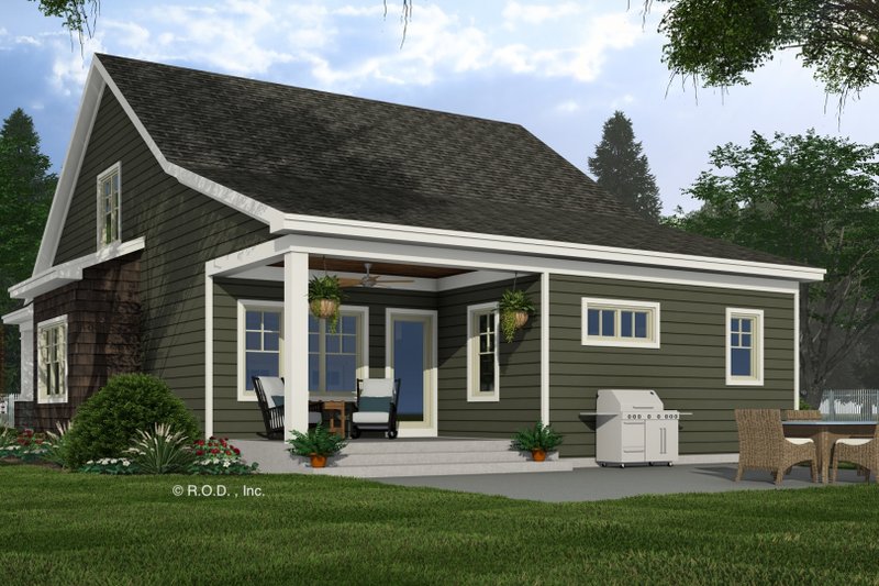Dream House Plan - Exterior - Rear Elevation for Craftsman House Plan #51-1295 - 4 bed, 4 bath