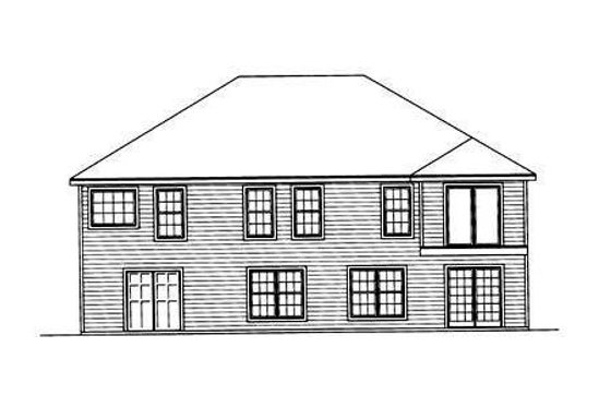 Exterior - Rear Elevation for Traditional House Plan #31-135 - 3 bed, 2 bath