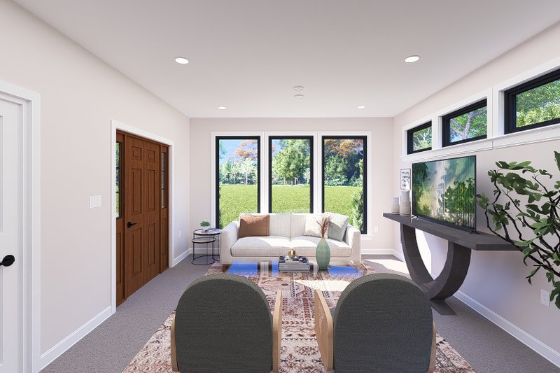 Dream House Plan - Interior - Family Room 1 for Modern House Plan #1060-326 - 1 bed, 1.5 bath