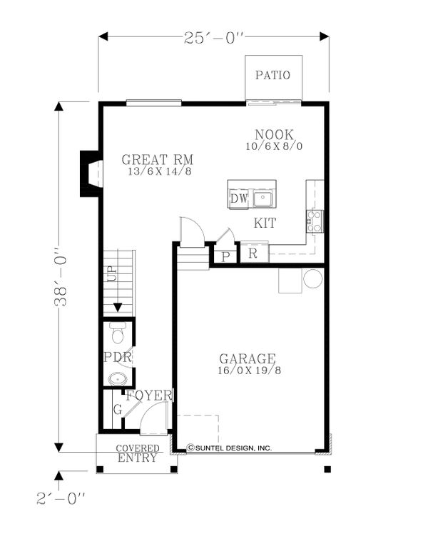 Craftsman Floor Plan - Main Floor Plan #53-621