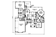 European Style House Plan - 3 Beds 4 Baths 3328 Sq/Ft Plan #65-534 