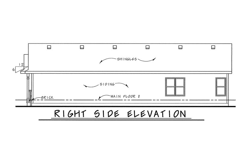 Dream House Plan - Exterior - Other Elevation 1 for Traditional House Plan #20-1697 - 3 bed, 2 bath