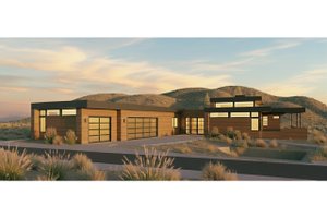 House Blueprint - Modern Exterior - Front Elevation Plan #892-37