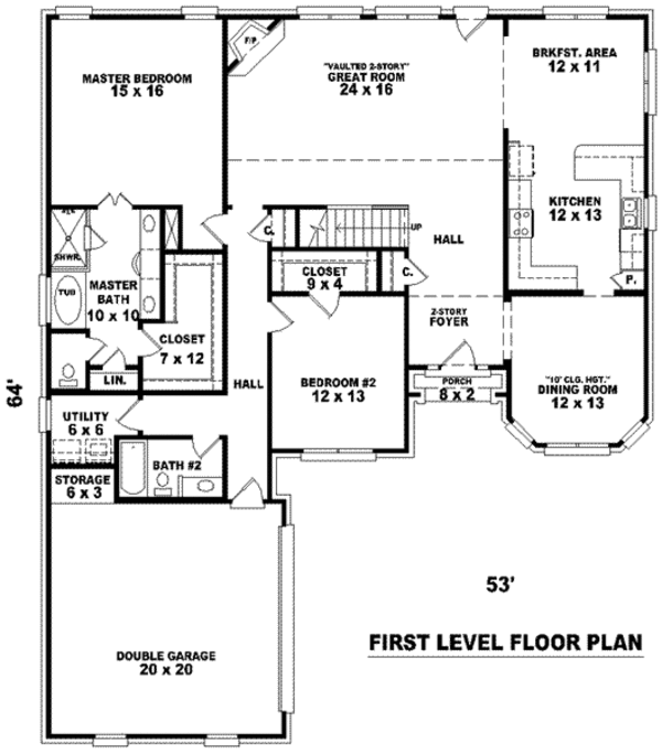 European Floor Plan - Main Floor Plan #81-1074