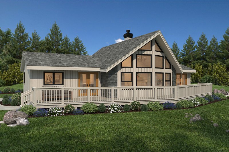 Home Plan - Exterior - Front Elevation 4 for Cabin House Plan #47-880 - 3 bed, 2 bath
