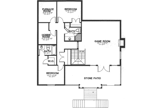 Floor Plan - Other Floor for Log House Plan #115-158 - 2 bed, 2 bath