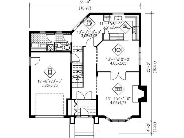 Colonial Floor Plan - Main Floor Plan #25-4146