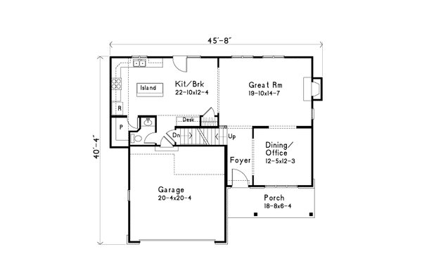 Dream House Plan - Traditional Floor Plan - Main Floor Plan #22-641