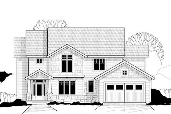 Exterior - Front Elevation for Bungalow House Plan #67-884 - 4 bed, 3.5 bath