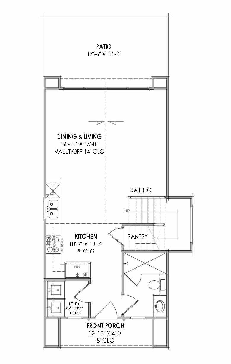 Simple cabin floor plan main level