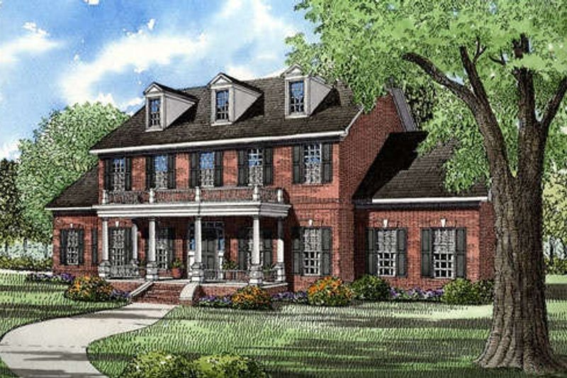 Southern Style House Plan - 5 Beds 3.5 Baths 3394 Sq/Ft Plan #17-227