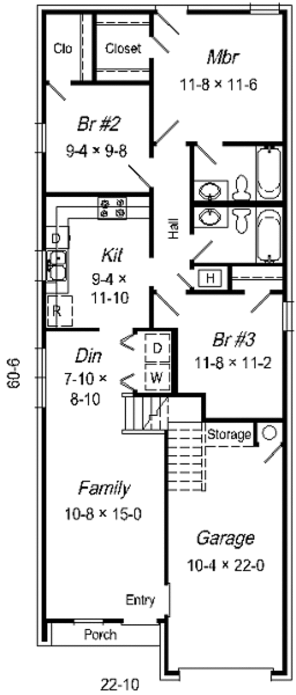 European Floor Plan - Main Floor Plan #329-193