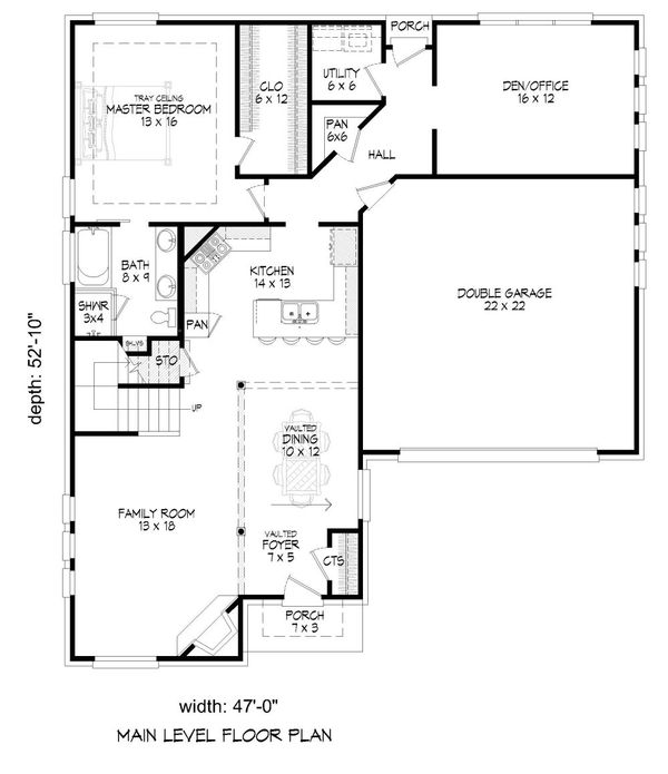 Contemporary Floor Plan - Main Floor Plan #932-172