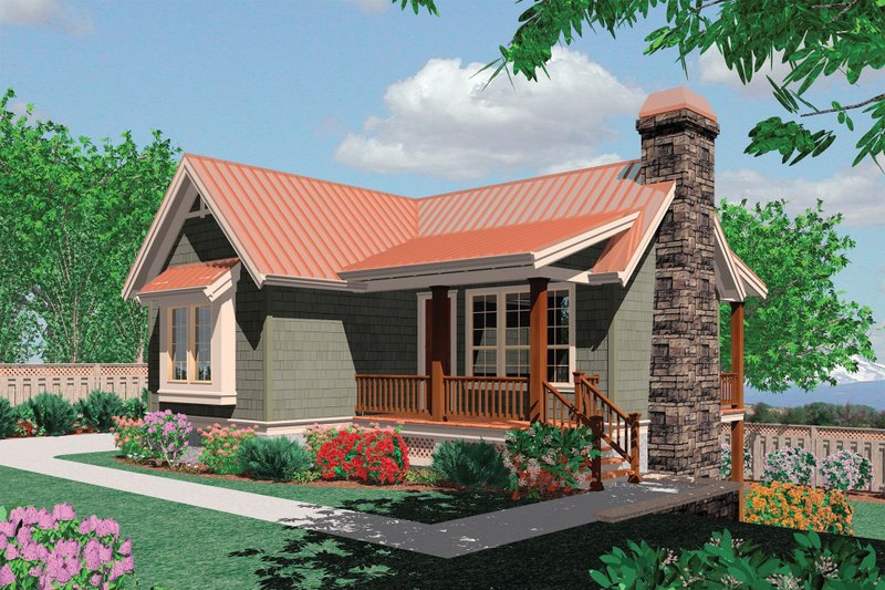 House Blueprint - Farmhouse Exterior - Front Elevation Plan #48-276