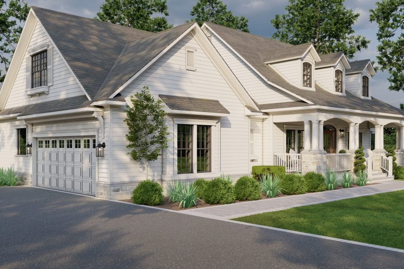 Architectural House Design - Exterior - Front Elevation 4 for Country House Plan #17-421 - 4 bed, 3 bath