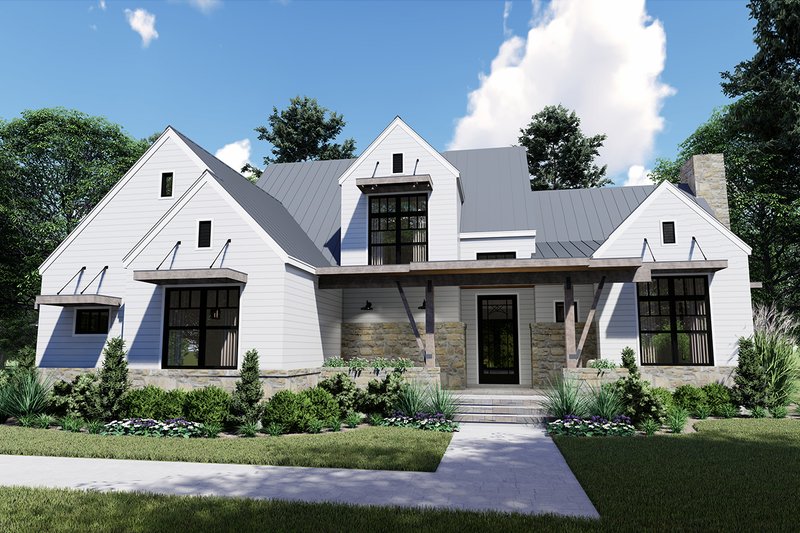 Architectural House Design - Farmhouse Exterior - Front Elevation Plan #120-258