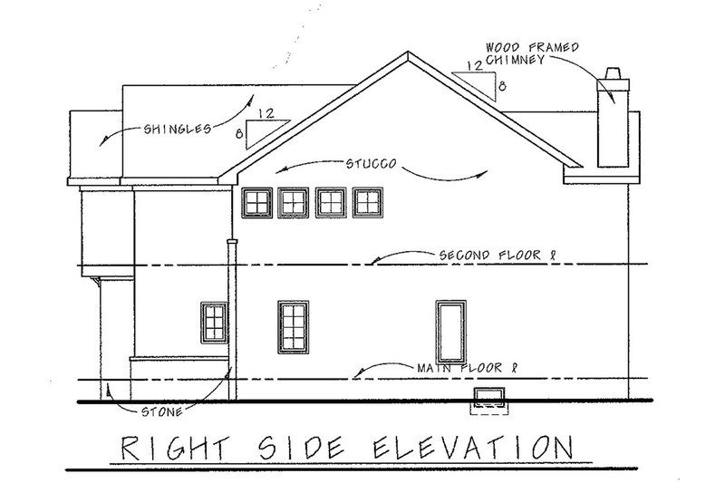 Home Plan - Exterior - Other Elevation for European House Plan #20-1403 - 3 bed, 3 bath