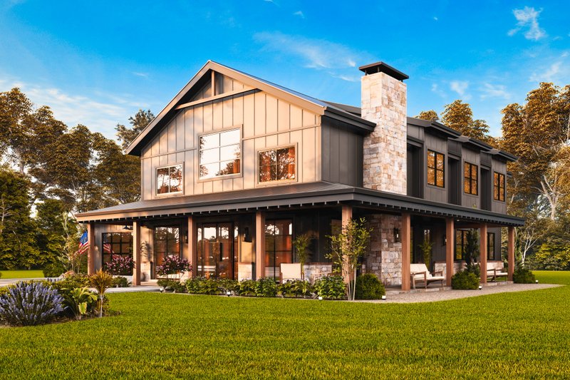 House Blueprint - Exterior - Front Elevation 9 for Farmhouse House Plan #54-687 - 3 bed, 2.5 bath