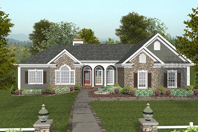 Home Plan - Craftsman Exterior - Front Elevation Plan #56-567