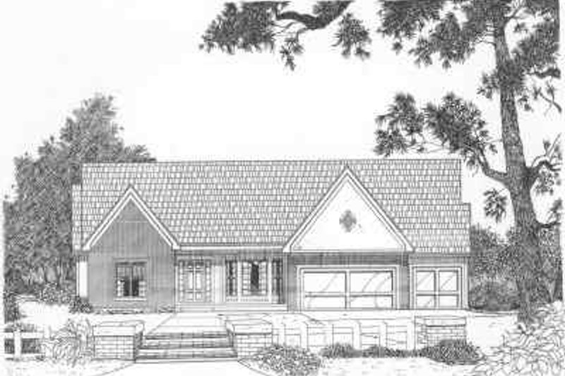 Farmhouse Style House Plan - 4 Beds 3.5 Baths 3014 Sq/Ft Plan #6-170 Exterior