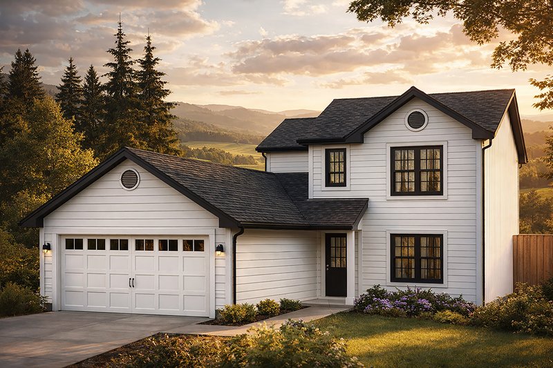 Architectural House Design - Exterior - Front Elevation Plan #124-470