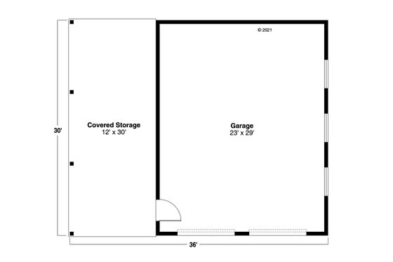 Floor Plan - Main Floor for Traditional House Plan #124-1276, 0 bath