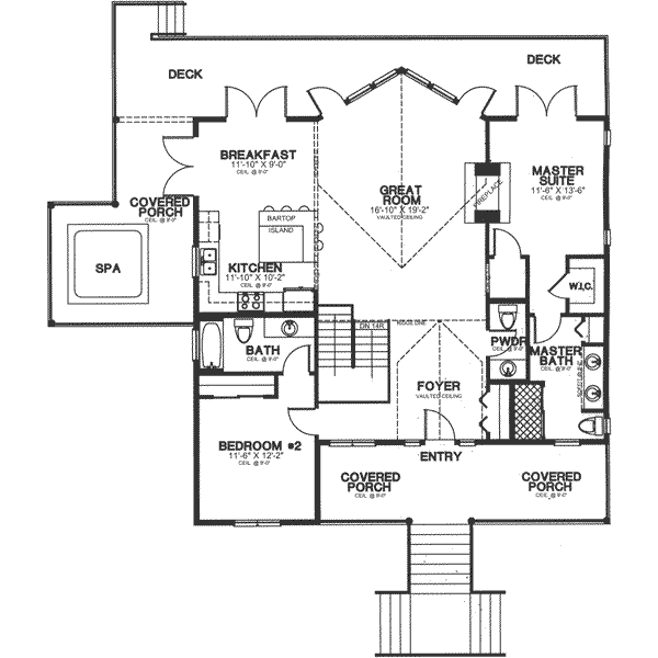 Cabin Floor Plan - Main Floor Plan #115-159
