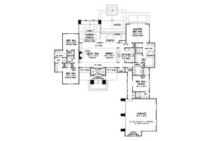 Floor Plan - Main Floor for Contemporary House Plan #929-1074 - 4 bed, 3.5 bath