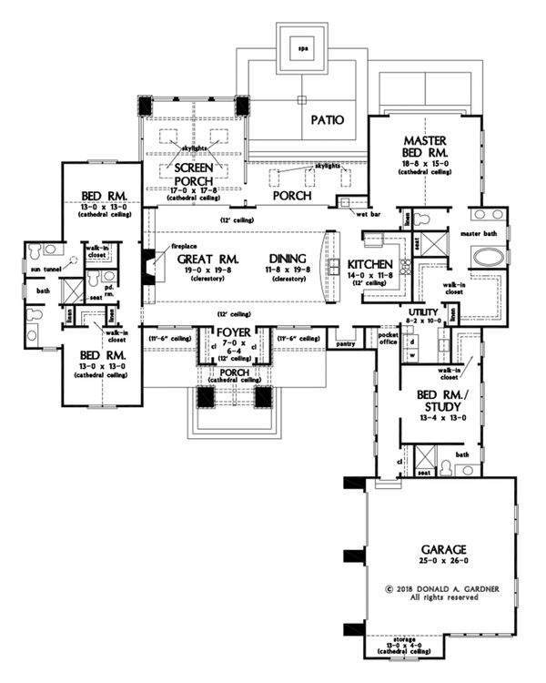 Dream House Plan - Contemporary Floor Plan - Main Floor Plan #929-1074