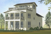 Beach Style House Plan - 5 Beds 3.5 Baths 2859 Sq/Ft Plan #901-165 