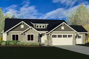 Ranch Exterior - Front Elevation Plan #920-83