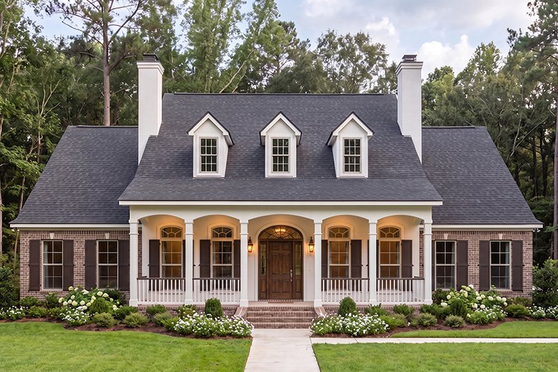 Home Plan - Exterior - Front Elevation 2 for Southern House Plan #406-189 - 3 bed, 2.5 bath