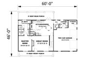Bungalow Style House Plan - 3 Beds 2.5 Baths 1882 Sq/Ft Plan #44-197 