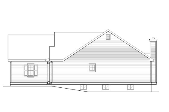 Exterior - Other Elevation for Ranch House Plan #22-632 - 3 bed, 2 bath