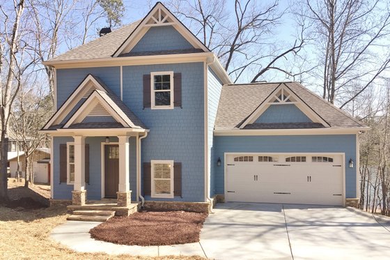 Exterior - Front Elevation 3 for Craftsman House Plan #437-91 - 2 bed, 2.5 bath