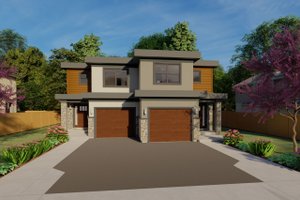 Contemporary Exterior - Front Elevation Plan #126-201
